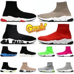 Designer Socks Womens Running Shoes Platform Män Shiny Knit Speed ​​Sneaker Mens Trainers Master präglade kvinnors sneakers hastigheter TOOPIES STORLEK 36-45