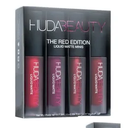 Dudak Parlatıcı 4pcs/Set Mat Sıvı Ruj Yapımsız Kupa Rouge Bir Levre Lipgloss Maquillaje Set Damla Teslimatı Sağlık Güzellik Makyaj Dudakları OT4VJ