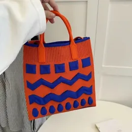 Akşam Çantaları Renkli Geometrik Küçük Tote Hafif Mevsimsel Crossbody Bag Örtü Bolsos Para Mujeres Tendencia