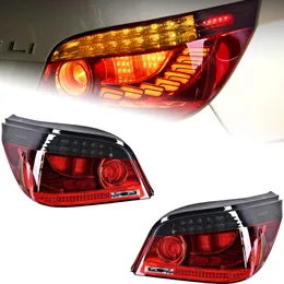 BMW E60 için LED arka lambalar LED Kuyruk Işığı 2003-2009 523I 525I 530I Fren Durma lambası Sürüş Dinamik dönüş sinyali Işık