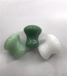 Jade natural forma de cogumelo aventurine jade guasha pedra placa de massagem raspador queixo olho massageador facial rocks2388816