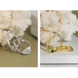 Hoop örhängen koreanska enkla oregelbundna guldfärg metall droppe för kvinnor mode små pendientes silver chic smycken cirkel gåvor