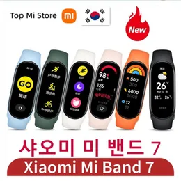 Enheter Xiaomi Mi Band 7 Smart Armband Smart 1.62 "AMOLED Bluetooth 5.2 med 120 träningslägen Professionell träningsanalys NFC Band