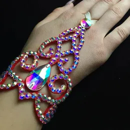 Bracelets Stonefans Rhinestone Drop Finger Bracelet Hand for Women Free Shipping Party Accessories Statement Belly Dance Bracelet Jewelry
