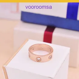 Trend fashion versatile jewelry good nice Carter Temperament Rose Gold Ring Full Diamond 18k Wide New With Original Box Pyj