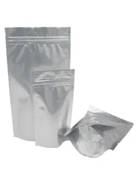 100pcs folha de alumínio reciclável em pé zip lock saco de embalagem com zíper mylar sacos de armazenamento de alimentos varejo pacote de café de alta qualidade po8961538