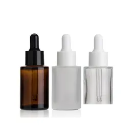 Förpackningsflaskor grossist 100 st 30 ml frostade eller klara glasflaskor med det vita droppe dropleverans office skola företag indus dhhpc