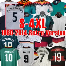 3xl 4xl 1990 1992 1994 1998 1988 Koszulki piłkarskie Beckenbauer Retro Littbarski Ballack Klinsmann Matthias Home Shirt Kalkbrenner 1996 2014 Klasyczne koszulki vintage