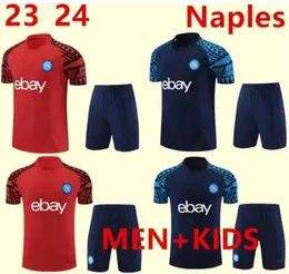 2023-24 Napoli eşofman futbol futbol kiti 23 SSC Naples AE7 D10s Hommes Eğitim Takım Giyim Formasyonu Tuta Chandal Squituity Jogging 16/2xl