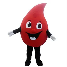 2018 High quality Red Drop of blood mascot costume Fancy Dress Halloween fantasia mascot costume for Public welfare activities274q