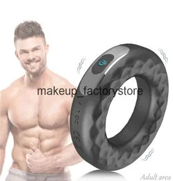 Massaggio Anello per pene in silicone Maschio Giocattolo sexy Anello di vibrazione Coppia Condivisione Ciambella Blocco del pene Men039s Vibratore Eiaculazione ritardata S8725796