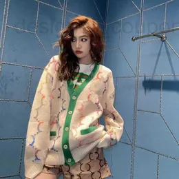 maglione da donna di lusso con stampa a raffica autunnale cardigan cardigan G lettera top di fascia alta MUAZ