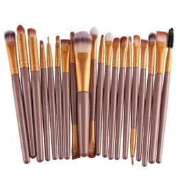 HELA 20 PCS Professionell mjuk kosmetik Beauty Make Up Borstes Set Kabuki Kit Tools Maquiagem Makeup Brushes1360923