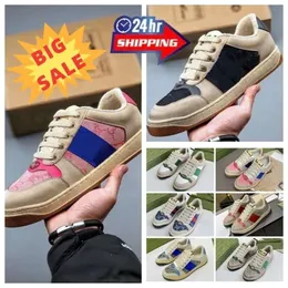 2024 New Designer shoes Casual Shoes Small Dirty Shoes Screener Sneakers Board Men Women thick-soled Classic Blue Pink Crystal Stripe Low