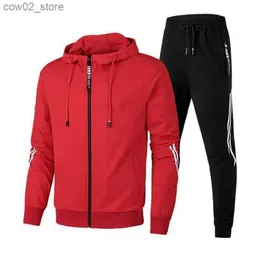 Chándales para hombres Conjunto de chándal de invierno para hombres Sudaderas con capucha de color sólido y pantalones de chándal con cordón Ajuste suelto Ropa deportiva de ocio Traje Q230110