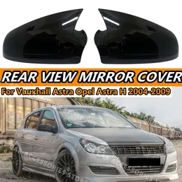 Vauxhall Opel Astra H MK5 Kapısı için Yeni Çift Yan Ayna Kapağı 2004-2009 Parlak Siyah Dikiz Ayna Kapak Kapakları Araç Aksesuarları