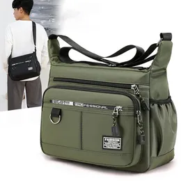 Merk Heren Crossbodytassen Mannelijke Nylon Schoudertassen Jongen Messenger Bags Man Handtassen voor Reizen Casual Grote Satchel Grijs 240109