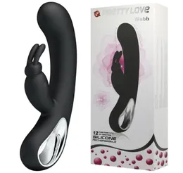 PRETTY LOVE 12 Speed G Spot Rabbit Vibrators Sex Toys for Women Dildo Vibrators sexo clitoris Adult Sex Products toys erotics Y18603540 Best quality