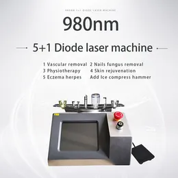 Non-invasive 980nm Diode Laser Vascular Therapy Spider Filament Removal Medical Laser 6 Handle Nail Fungus Treatment Anti-inflammation Eczema Remover