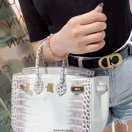 Designerväskor Lyxiga mode Totes Trettio år gammal Rich Lady Leather Bag Crocodile Bag Himalayan White Bag Kvinna