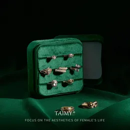 عرض Taimy Velvet Jewelry Packaging Box Box Studio Jeweler Jeweler Ring Display لبيع خدمة التخصيص المجاني