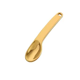 Spoons Factory Curved Cosmetic Spata Scoops Maschera per il trucco Spatas Cucchiaio per crema viso per miscelazione e campionamentoOro rosa/Sier/Goccia d'oro De Dh9Jr