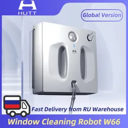 Cleaners Hutt W66 Window Cleaning Robot Water Spray for Home Electric Robotic Washing Windows Cleaning Washer Glass Vacuum Cleaner