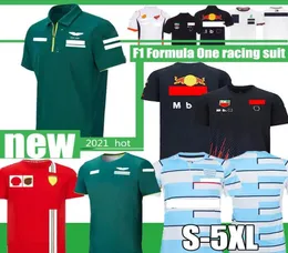 2021 Formula One Cobrended Car Logo F1 팀 레이싱 슈트 세트 Shortsleeved Polo Shirt 통기성 반의 둥근 목 셔츠 ME2825903