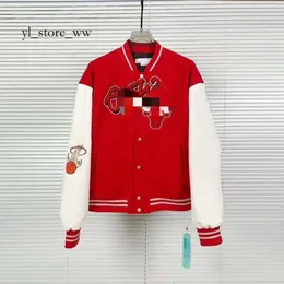 Off White Jacket Varsity Kurtka męska projektant Off White Windbreaker Vintage luźne długie baseball z Białej Hip Hop z kapturem GCEO 3410