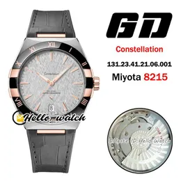 41mm Coaxial 131 23 41 21 06 001 Watches Miyota 8215 Automatic Mens Watch White Dial Two Tone Rose Gold Case Black Leather Strap H296L