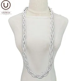 Moment ukebay ny designer lyxhalsband kvinnor metall smycken gotiska handgjorda klädkedja choker halsband för bröllopsfest gåva