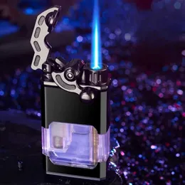 Xc811 Rocker Arm Transparent Transom Luminous Torch Lighter Can Laser Gift Lighter Wholesale