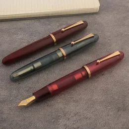 Luxury Jinhao 9019 Dadao Fountain Pen Akryl Transparent Spin 40mm NIB Stationery Office School Supplies Writing Gift 240111