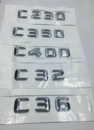 for Mercedes AMG W202 W203 C-Class C230 C350 C400 C32 C36 Trunk Rear Lid Emblem Badge Alphabet Letter Decal9453880