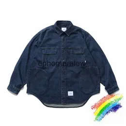 Giacche da uomo Oversize Wtaps Vintage Denim Jaet Uomo Donna 1 1 Jeans lavati blu di alta qualità Coatephemeralew