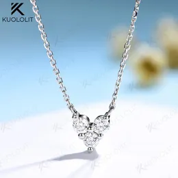 Pendants Kuololit 0.3CTW Lab Grown Diamonds Necklaces Solid 18K 14K Pendant for Women Jewelry for Engagement with NGIC Certificate Gift