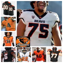 Anpassad Oregon State College fotbollstitched Jersey 6 Damien Martinez 75 Taliese Fuaga 15 Dom Montiel 99 Isaac Hodgins 95 Joe Golden NCAA Herr Mens Women Youth