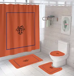 샤워 커튼 패션 브랜드 디자이너 디지털 인쇄 폴리 에스테르 방수 및 곰팡이 방지 샤워 커튼 3 피스 세트 공장 도매