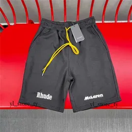 Rhude Shorts Designer Men Mens Mens Pants Active Pants Summer Fashion Beach Blue Black Street Wear Groud Grouging Short 3184