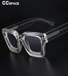 Armações de óculos de sol 54290 Top Quality Acetate Frame Eyewear Frame Vintage Square Brand Design Óculos CCspace Oculos De Grau T2206938655