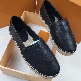 Luxury Designer Casual Shoes Superior Quality Boutique Noble Classic vintage Genuine Leather Grass weaving rattan sole shoe size 34-42 With box