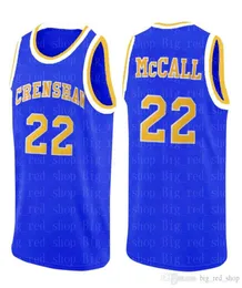 NCrenshaw High School 22 Quincy McCALL Movie College Basketball Jerseys Blue White Sport Shirt Top Quality5887608