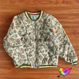 Herrjackor iened rayon kapital camo jaet män kvinnor full grafisk kapital kountry rockar broderi zip ytterkläder