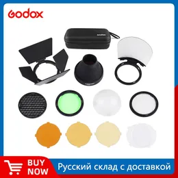 Studio Godox AKR1 Barn Door ، Snoot ، Filter Color ، Reflector ، Honeycomb ، Miffuser Ball Kits for Godox AD200 H200R V1 Flash Head
