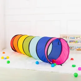 Składany Rainbow Children's Namiot Crawling Tunnel Play House Indoor Toy Tube Baby Crawling Games Namiot Kids Little House Tipi Namiot 240110