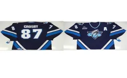 001custom 남성 청소년 여성 빈티지 CHL QMJHL Rimouski Oceanic 87 Sidney Crosby Hockey Jersey Size S5XL7012958