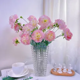 Dekorativa blommor 4head Beauty Lulian Simulated Flower Home Decoration Living Room Wedding Soft Botanical Artificial