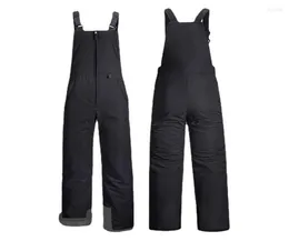 Skiing Pants Insulated Ski Overalls Ripstop Warm Snowboard Comfortable Snow Bibs For Men And Women Black2731916