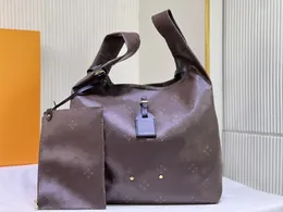 Atlantiss GM Borsa a mano da donna Designer di lusso Vecchio fiore giallo Borsa in tela rivestita Borsa per la spesa Borsa a due mani Borsa per immondizia Borsa con cerniera interna staccabile