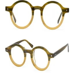 Hombres Gafas ópticas Marcos de anteojos Marca Retro Mujeres Pequeño marco de gafas redondo Miopía Gafas con estuche Top Qualitly7904286